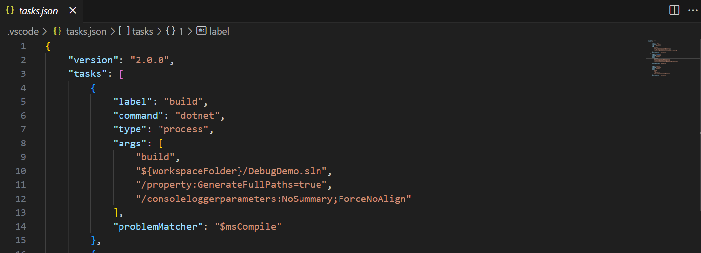image of Tasks Json