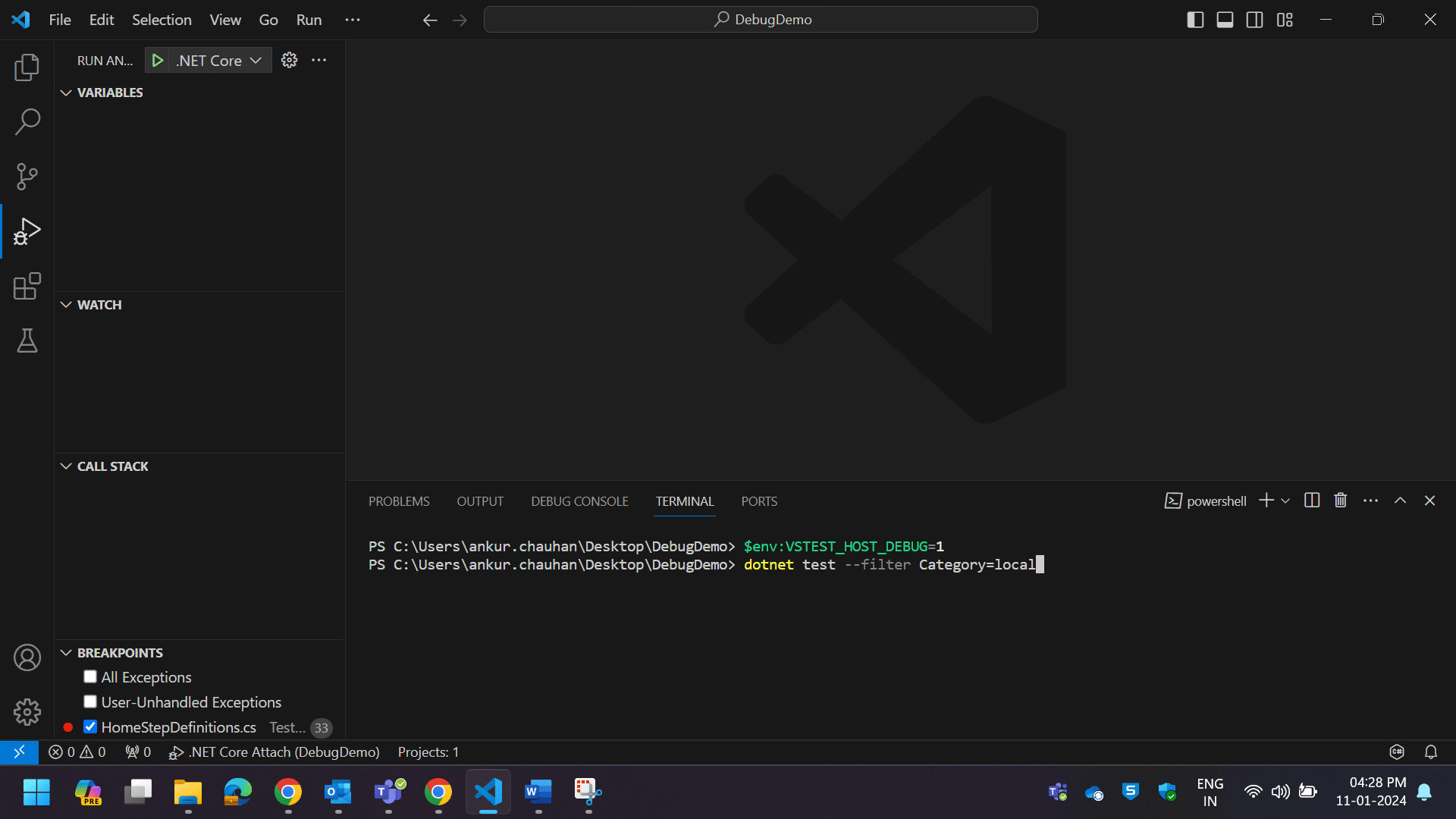 Image of .net test follow