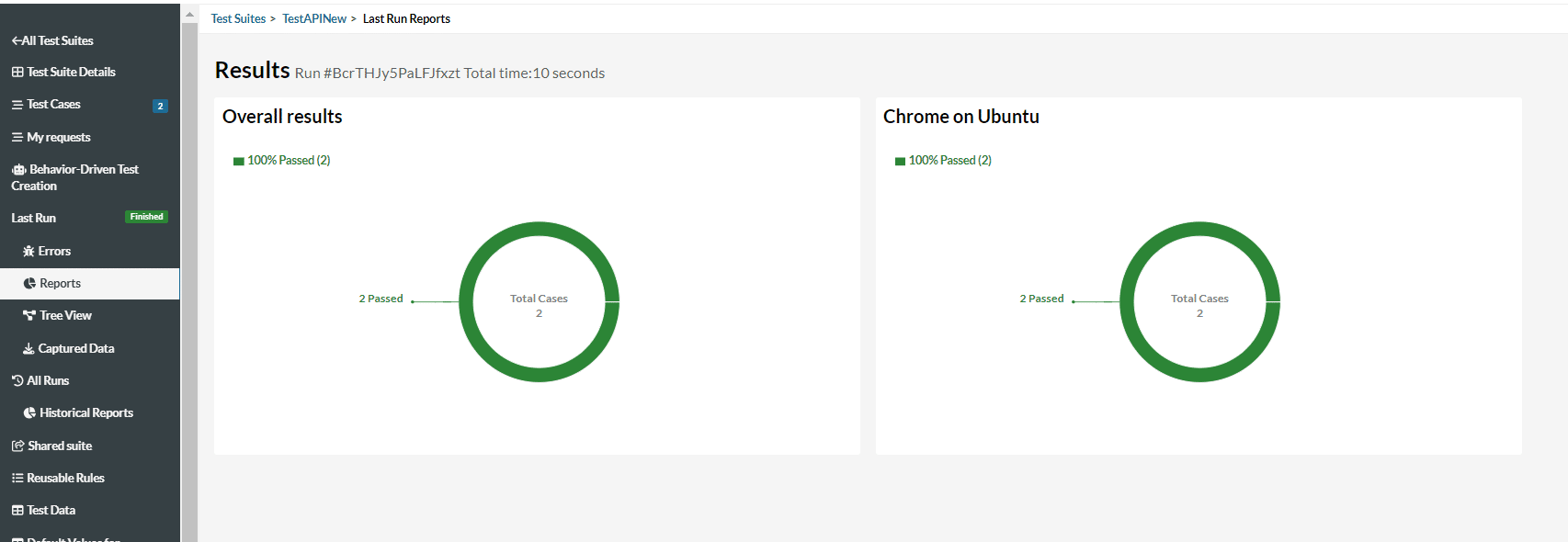 Image of test results