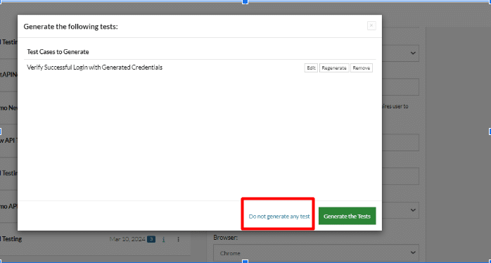 Image of test cases to generate