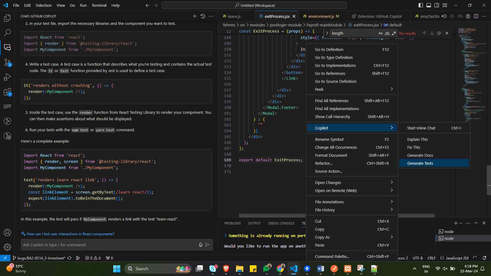 Image of generate tests