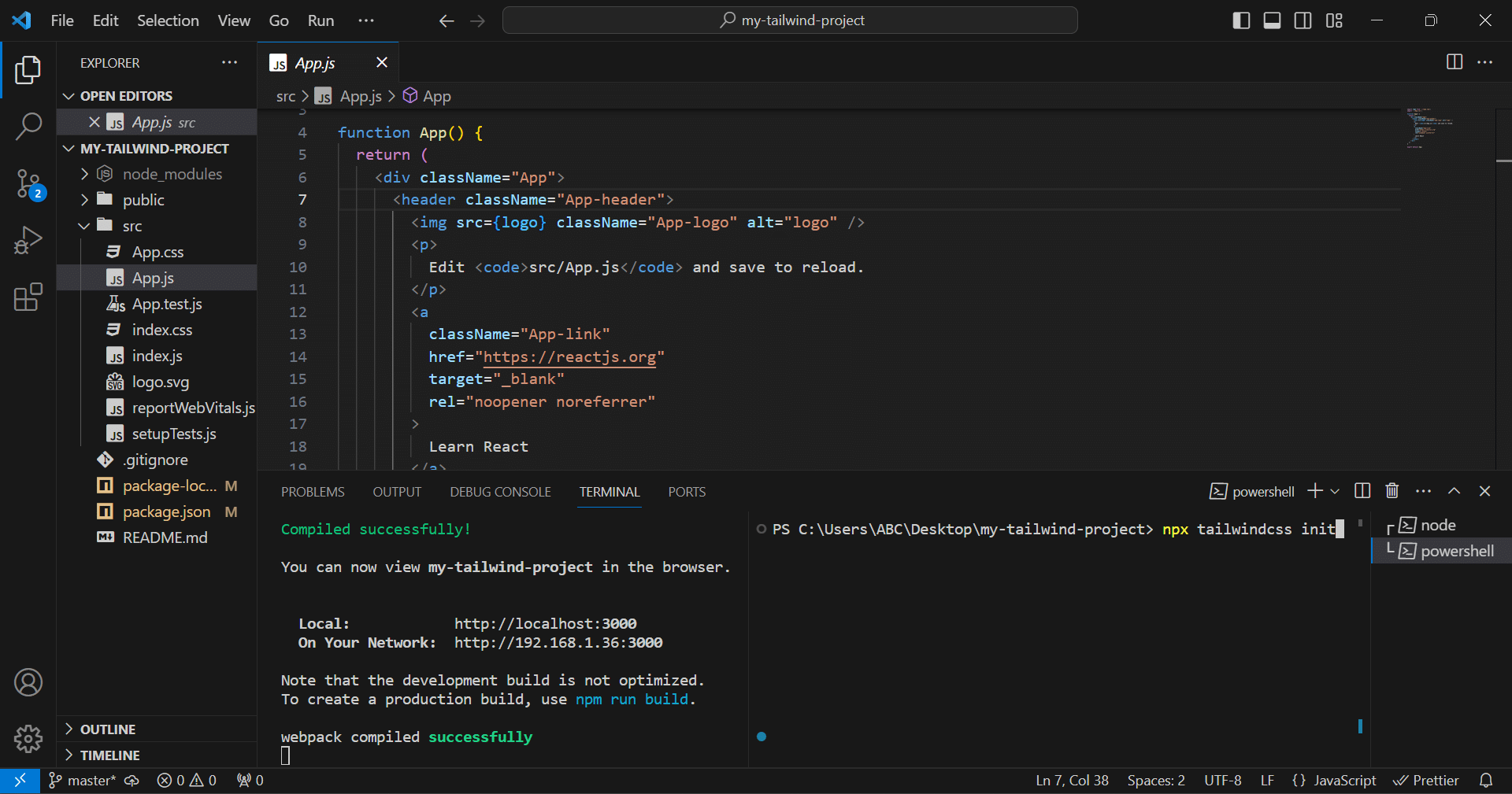 Image of tailwind.config.js