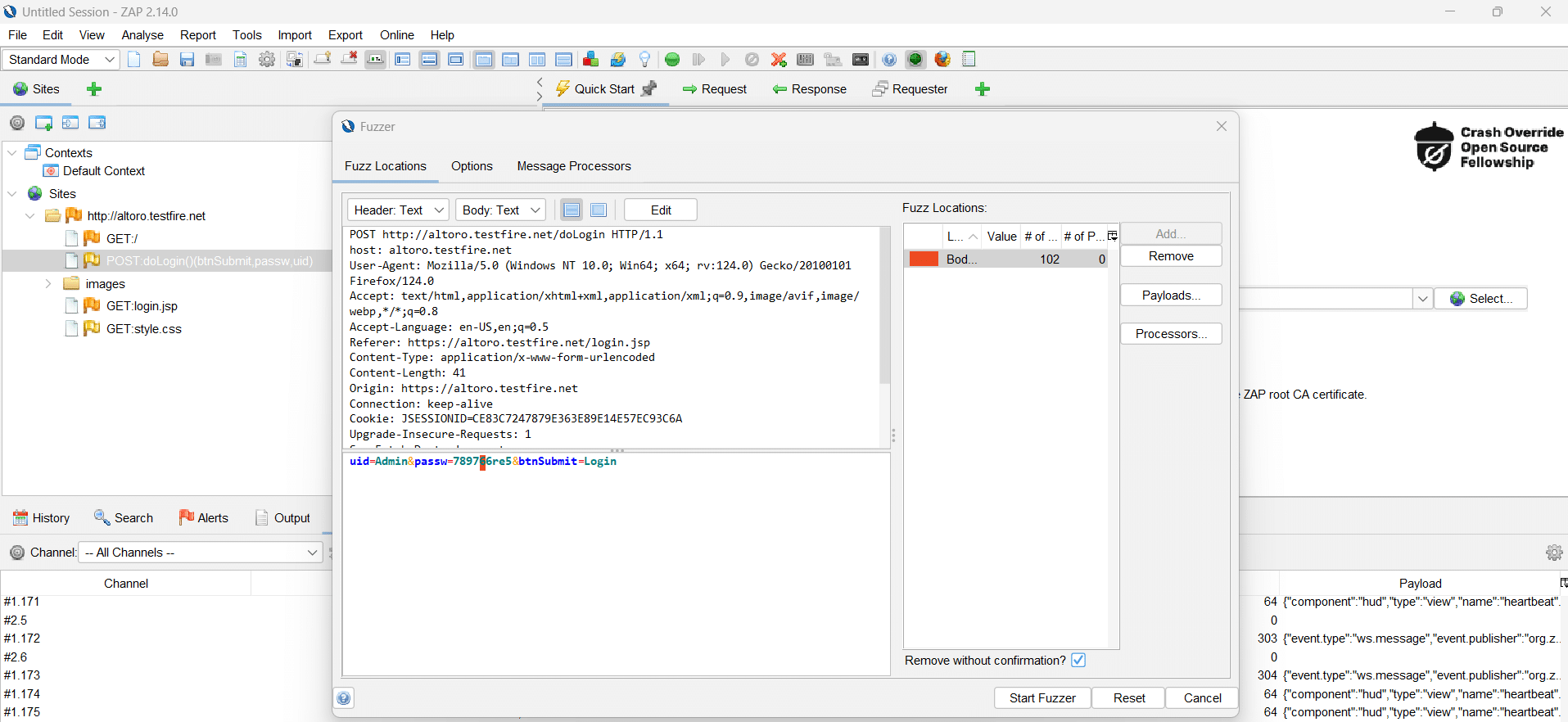 Image of Start fuzzer