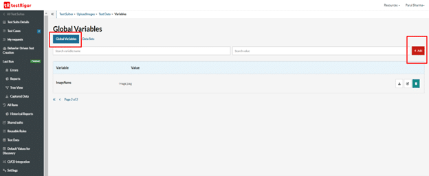 Add button image in testrigor