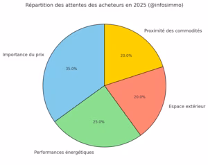 Répartition des attentes des acheteurs en 2025