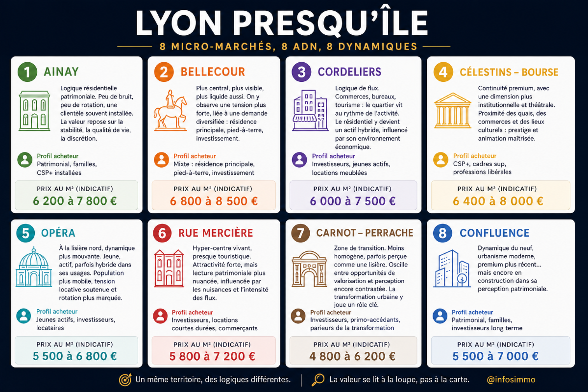 Lyon Presqu’île anatomie d’un premium hétérogène