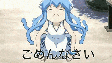 Un personnage d'anime s'excusant en disant Gomen Nasai