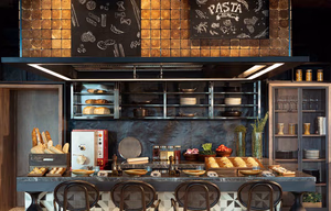 Live cooking station at Stock.Room