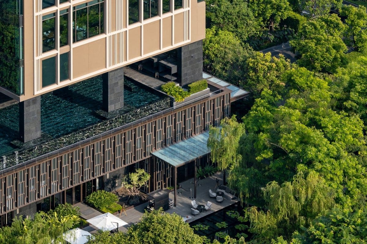 The top view of CRAFT - a cosy cafe inside Kimpton Maa-Lai Bangkok