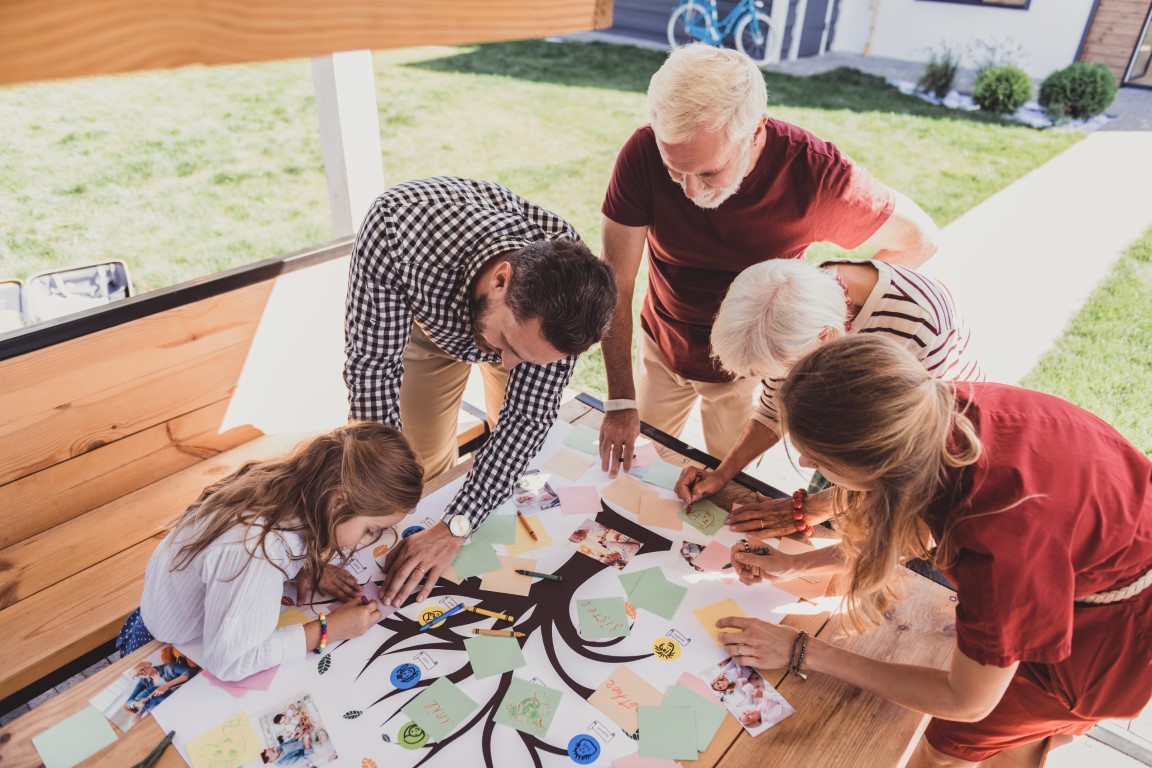 Faire un arbre généalogique avec parents et grands-parents