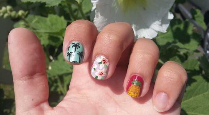 2 tutos facile pour l'été ongles