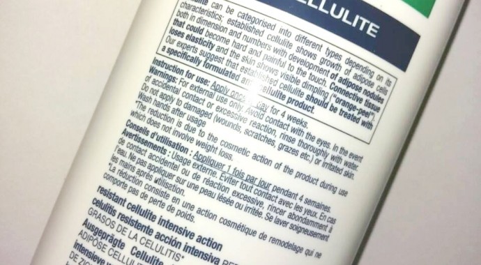 avis Somatoline Cosmetic Cellulite Incrustée Action Intensive