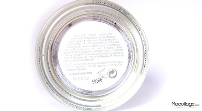 masque boue purifiant Sephora 3