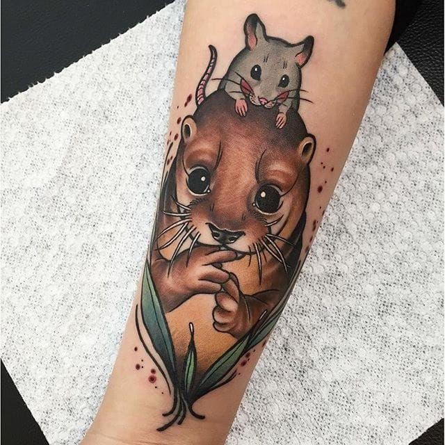 Tatoo Combo souris marmotte