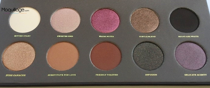 Zoom sur la palette Cocoa Blend de Zoeva