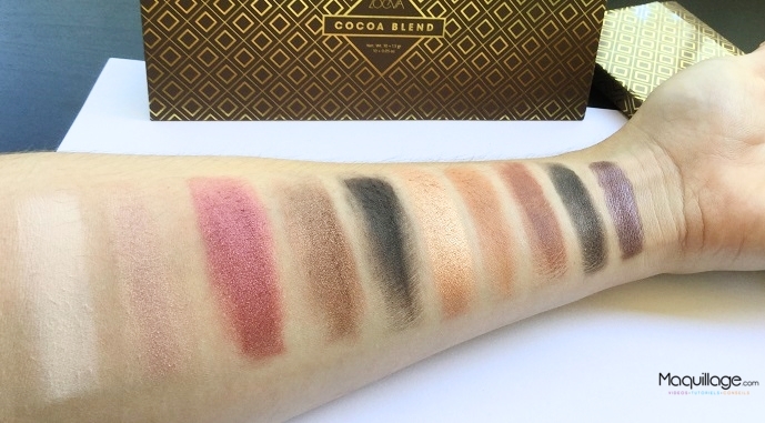 Zoom sur la palette Cocoa Blend de Zoeva