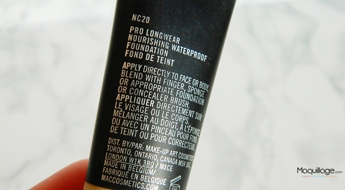 Le fond de teint Pro Longwear de Mac : Test et avis