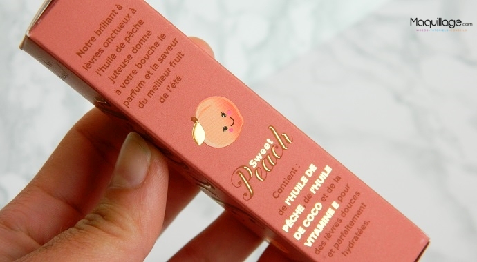 Sweet Peach Creamy Oil Gloss de Too Faced : Le Test