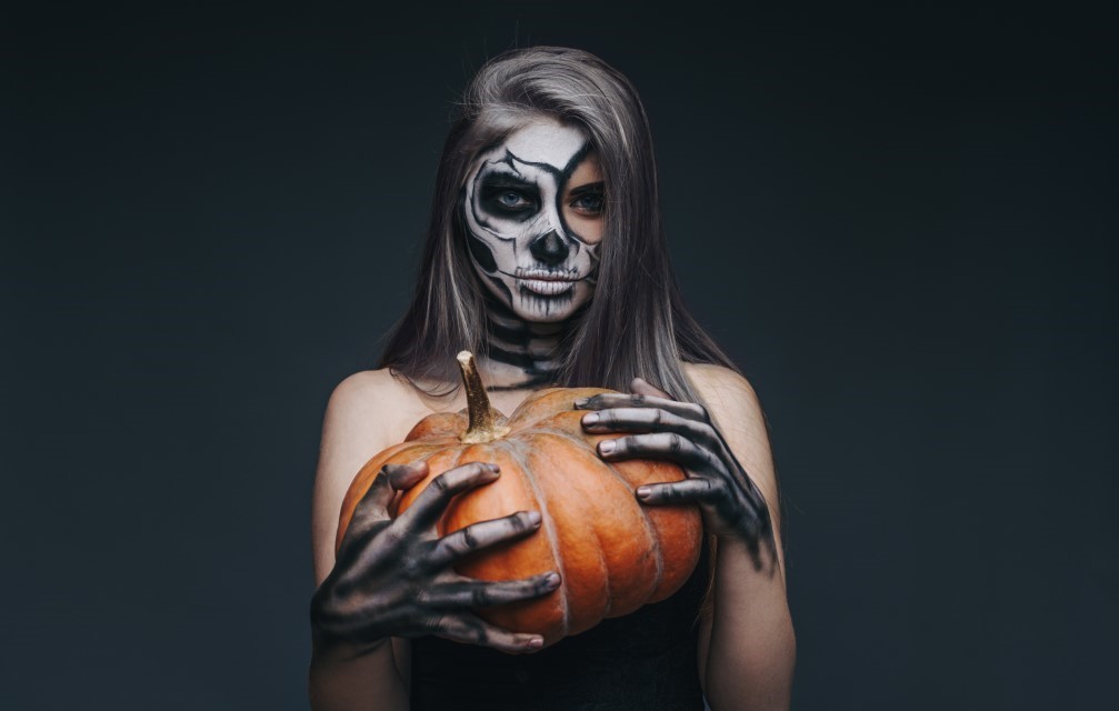 costume halloween femme mexican skull