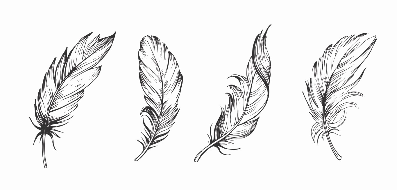 Idées de tatouage minimaliste plume