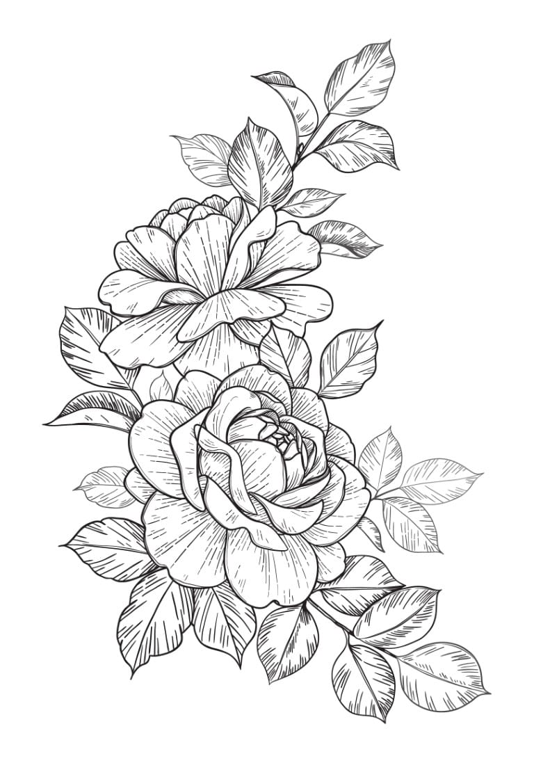 Tatouage de rose pour composition de bras