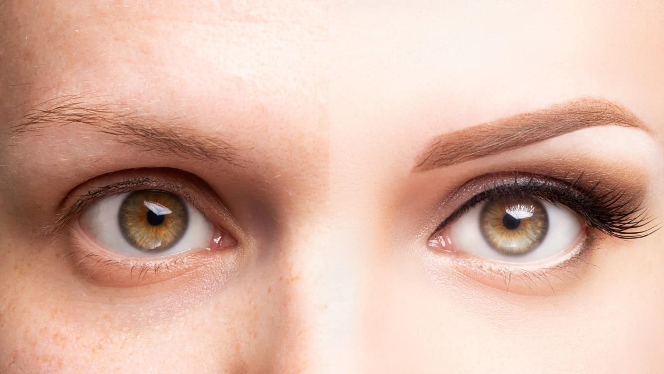 Sourcils au henné avant-après