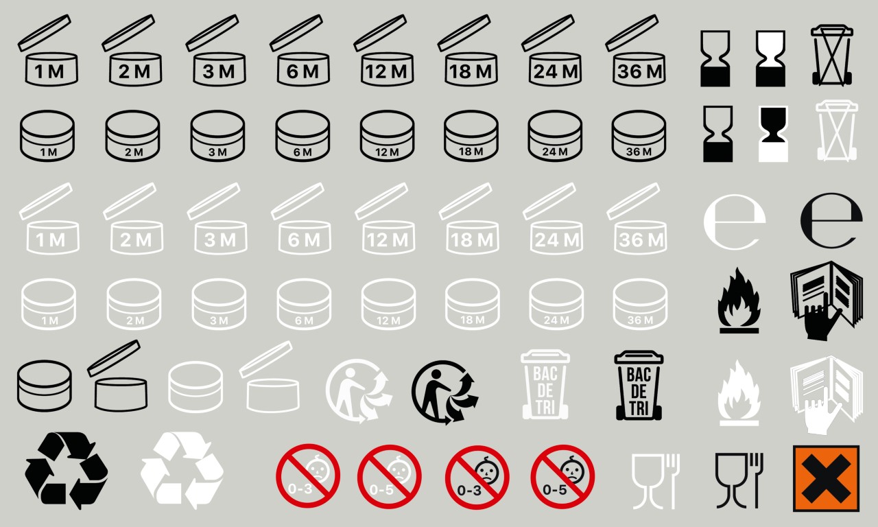 Les pictogrammes pour repérer du maquillage périmé