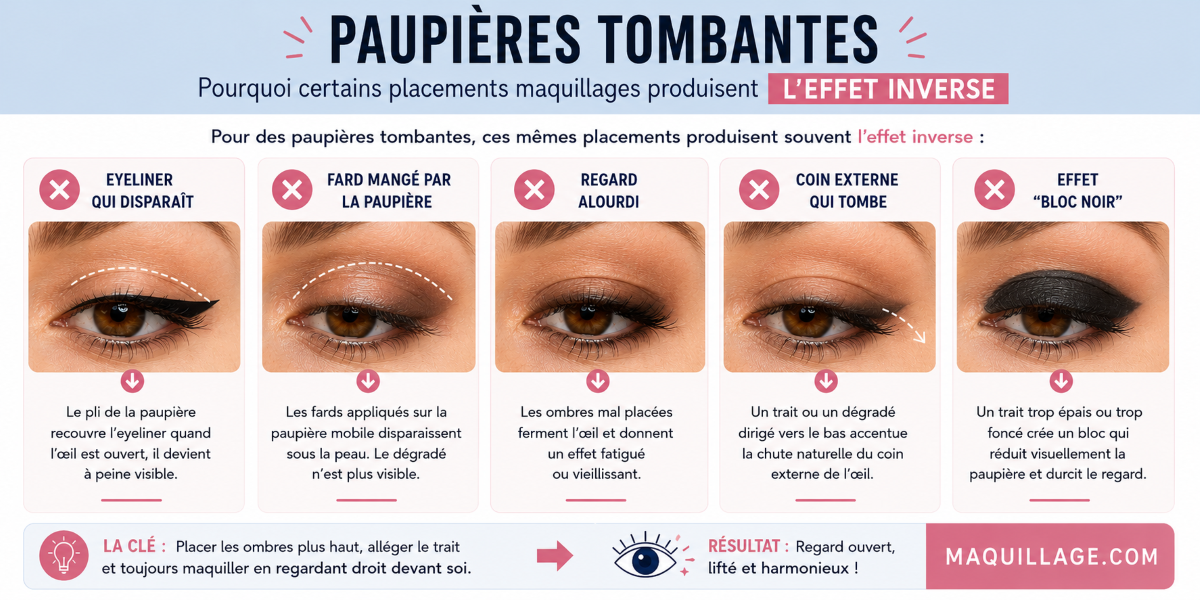La plus grosse erreur maquillage paupière tombante