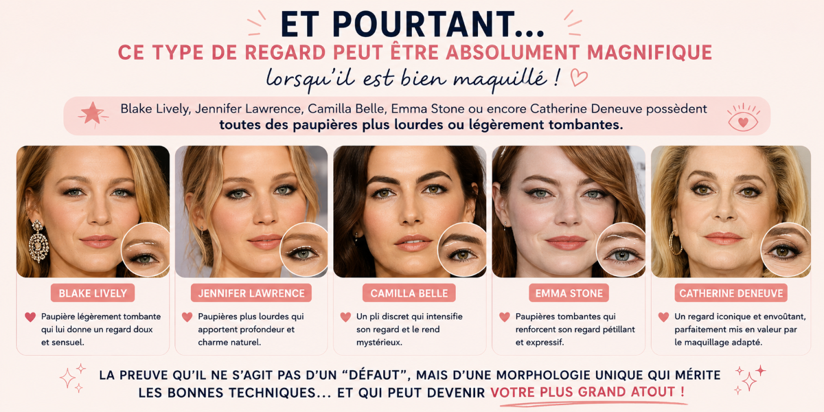 comment maquiller paupières tombantes