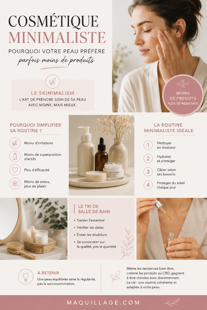 Cosmétique minimaliste pourquoi votre peau préfère parfois moins de produits