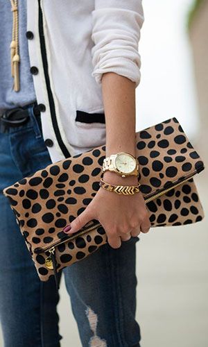 pochette imprimé leopard tendance 2020