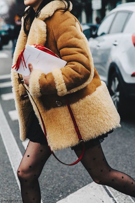 blouson aviateur pour femme en peau lainée tendance