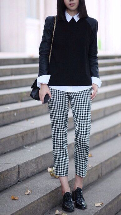 pantalon pied de poule comment porter