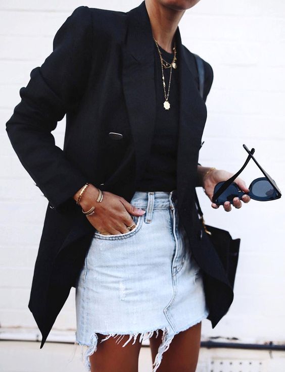 comment porter la jupe en jean idees looks et tenues