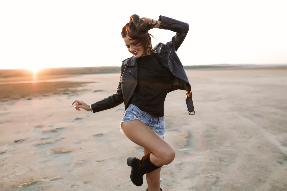 blouson moto femme