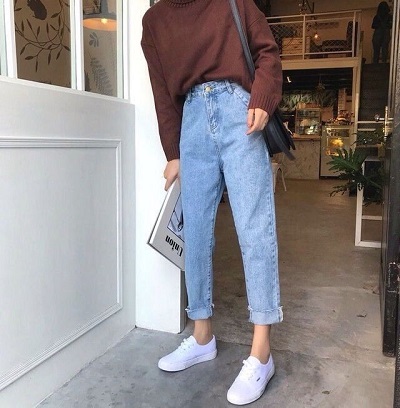 jean mom femme