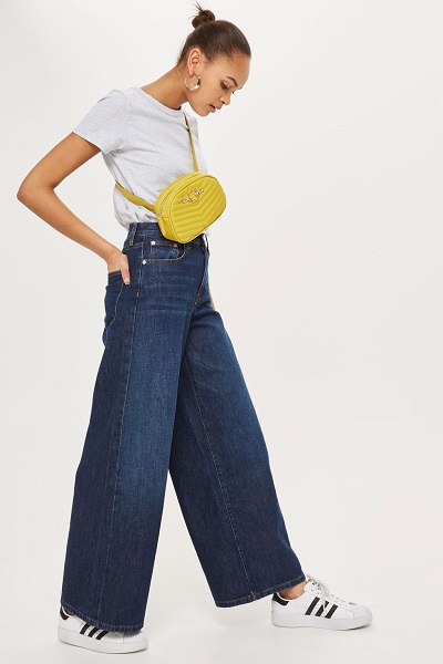 jean wide leg femme