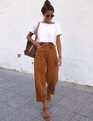pantalon taille haute