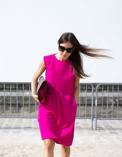 robe rose fuchsia
