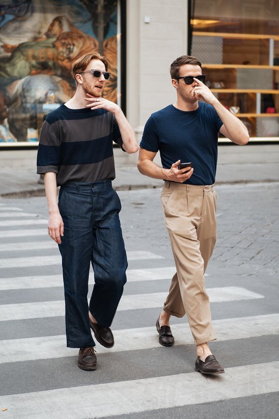 pantalon taille haute homme