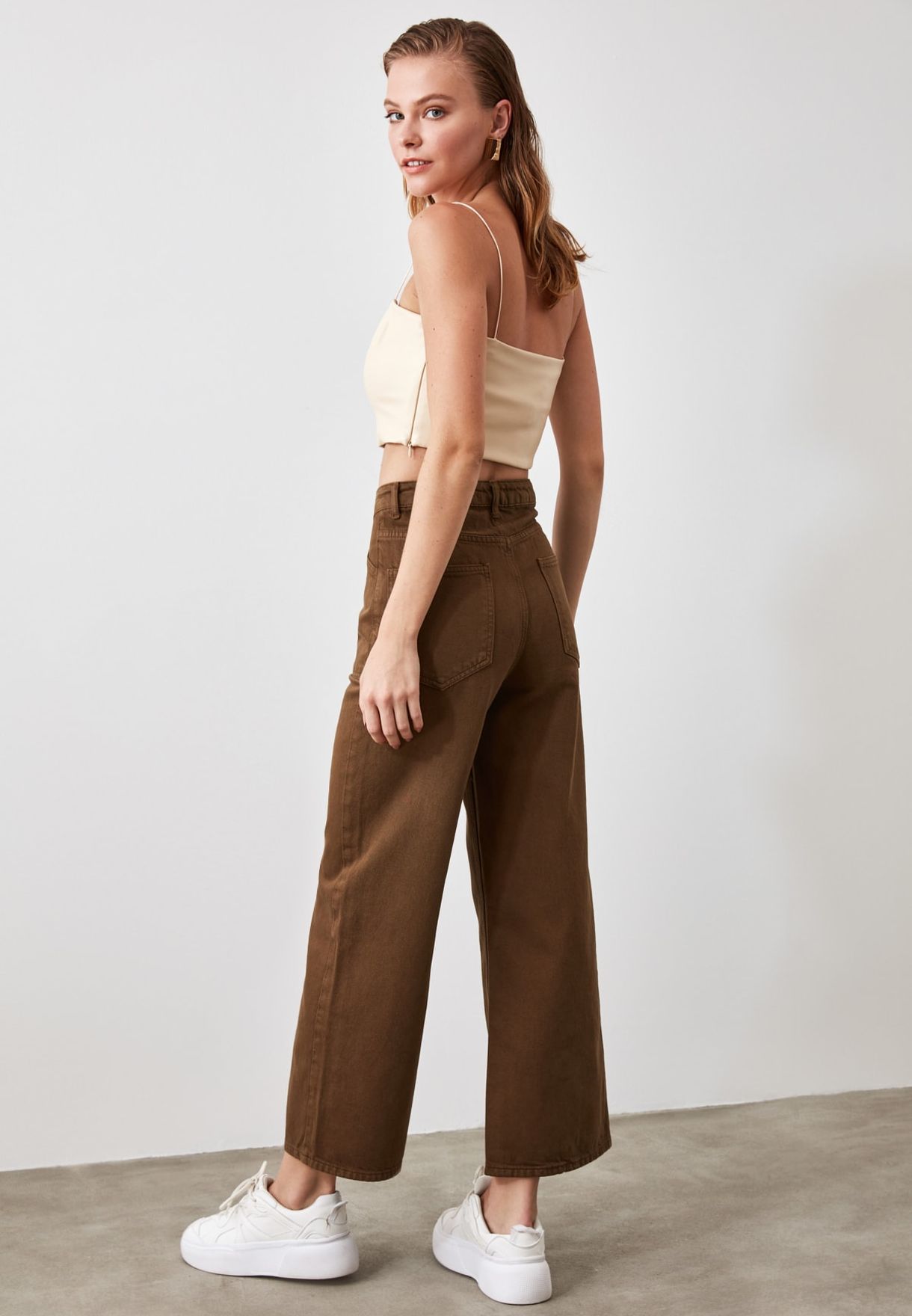 Jean marron femme