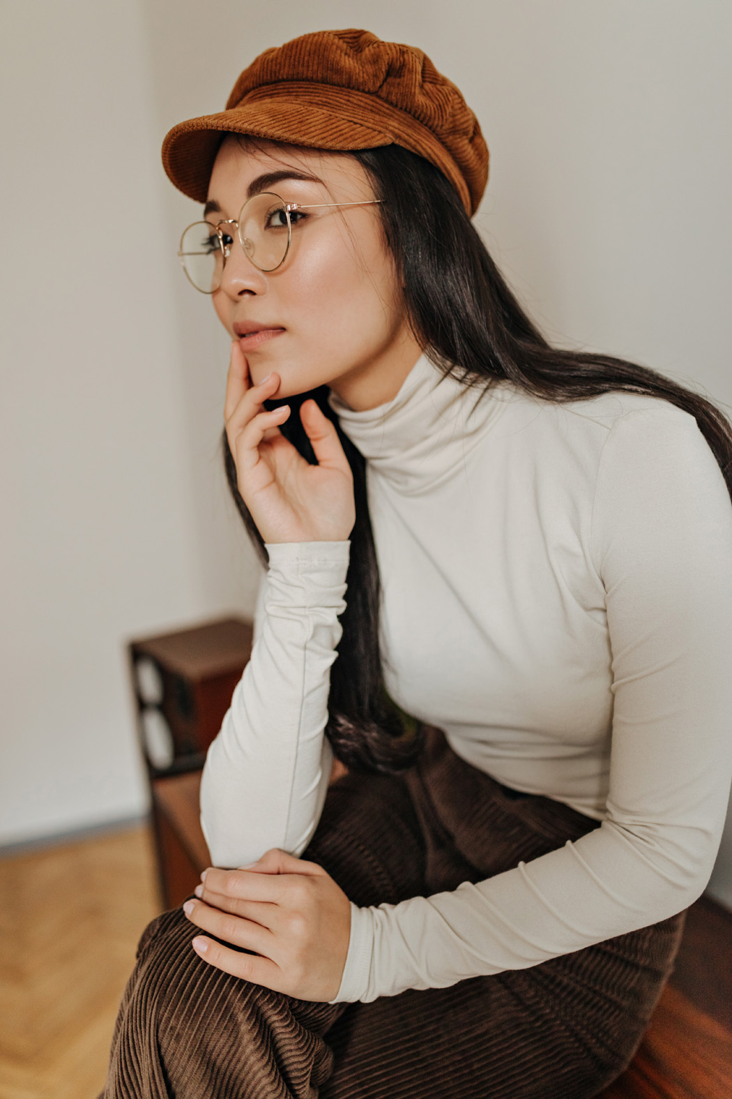 casquette velours côtelé femme
