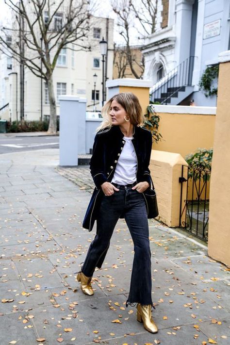 jean flare avec des bottines