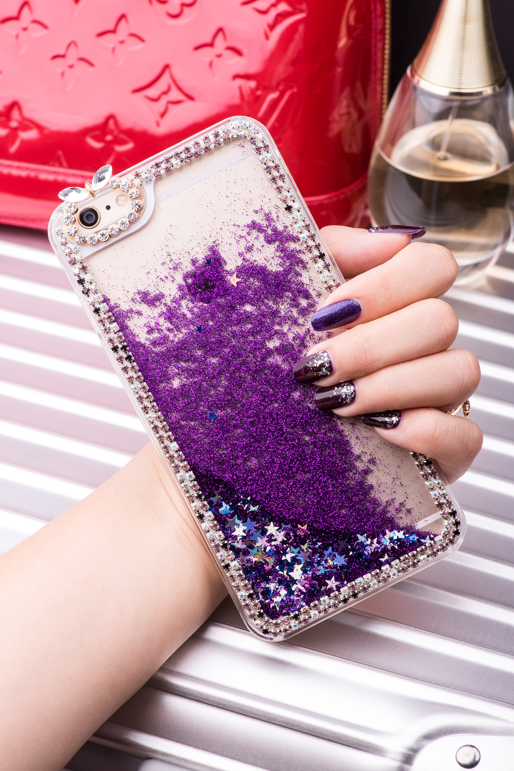 coque téléphone violette