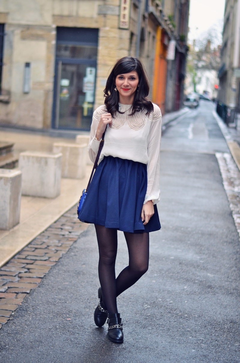 jupe bleu marine