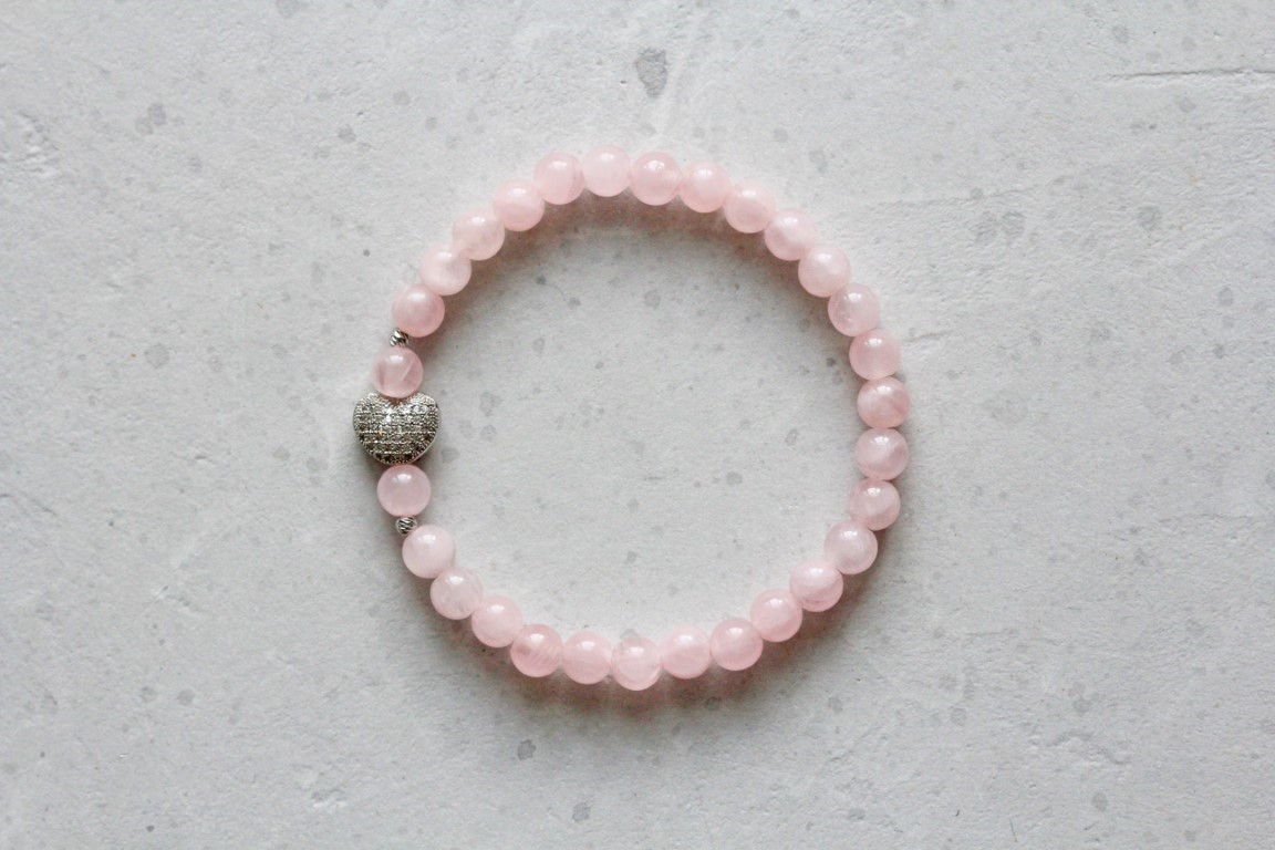 bracelet pierre naturelle quartz rose