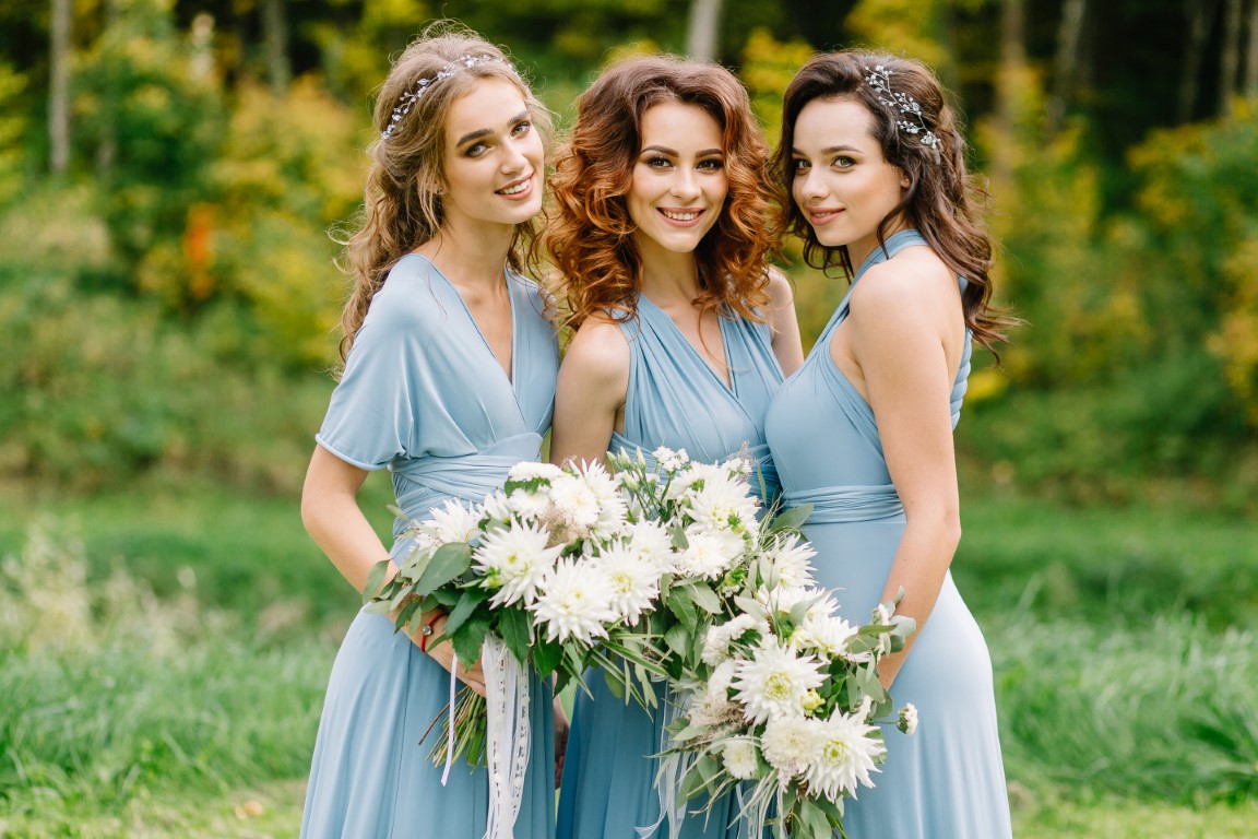 robe demoiselle bleu