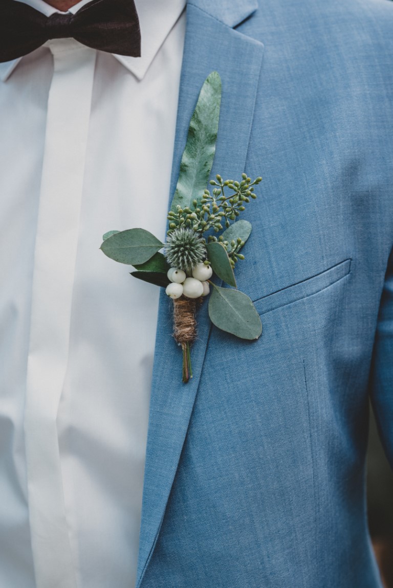 costume mariage bleu