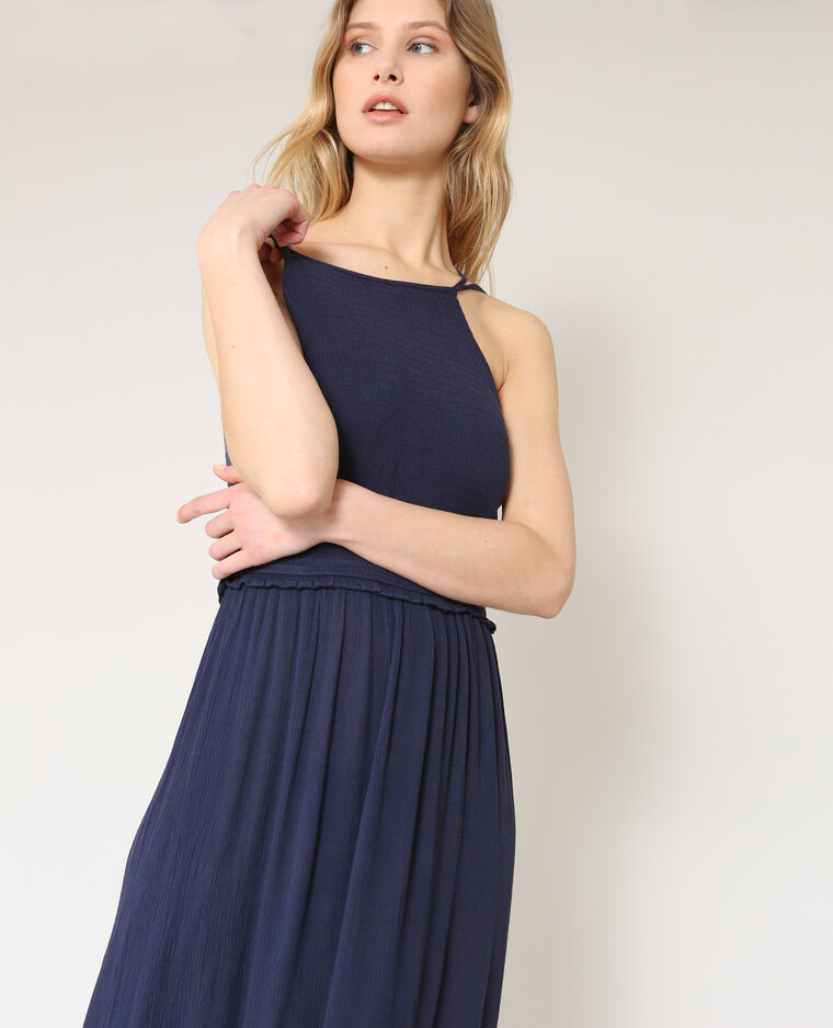 robe longue bleu marine baptême