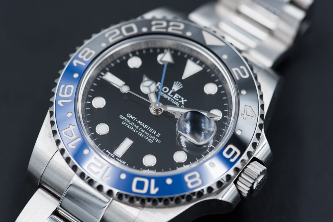 gmt master rolex bleu et metal